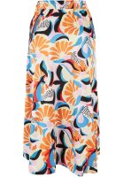 Urban Classics Ladies AOP Satin Midi Skirt