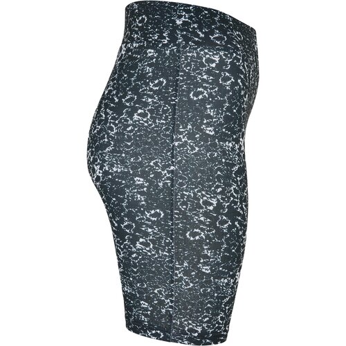 Urban Classics Ladies Tie Dye High Waist Cycle Shorts black/white XXL