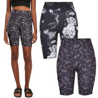 Urban Classics Ladies High Waist Tech Mesh AOP Cycle Shorts