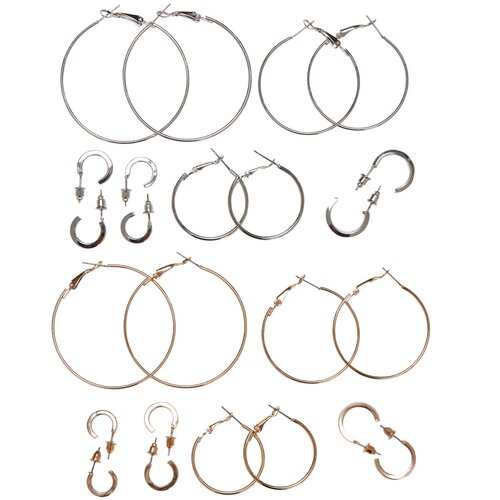 Urban Classics Basic Hoop Earrings 6-Pack