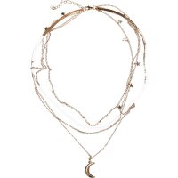 Urban Classics Stars Layering Necklace gold one size