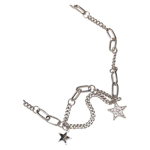 Urban Classics Crystal Stars Necklace silver one size