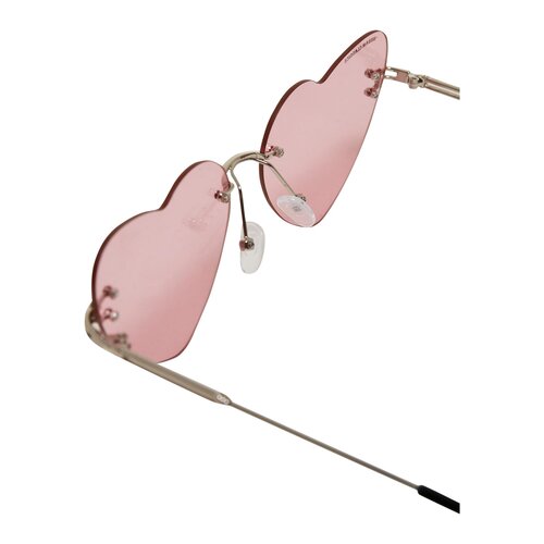 Urban Classics Sunglasses Heart With Chain rose/silver one size