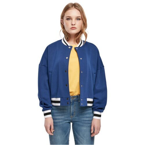 Urban Classics Ladies Oversized College Sweat Jacket spaceblue XS