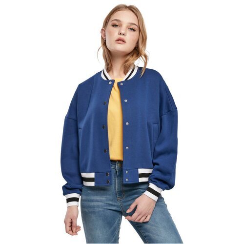 Urban Classics Ladies Oversized College Sweat Jacket spaceblue XS