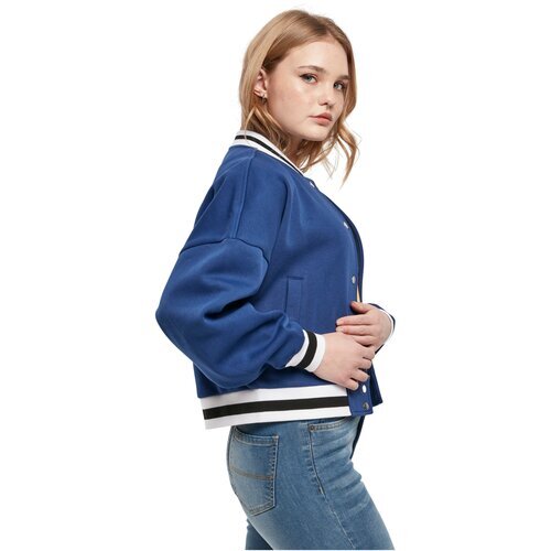 Urban Classics Ladies Oversized College Sweat Jacket spaceblue XS