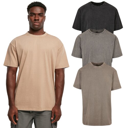 Build Your Brand Acid Washed Heavy Oversize Tee