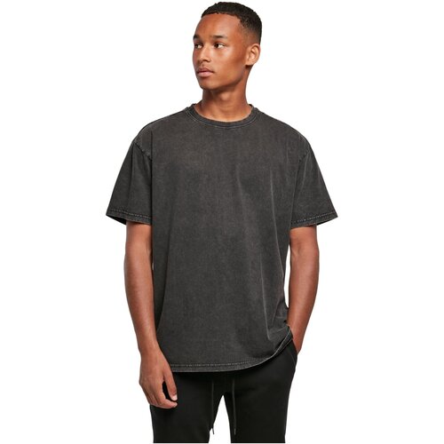 Build Your Brand Acid Washed Heavy Oversized Tee black 3XL