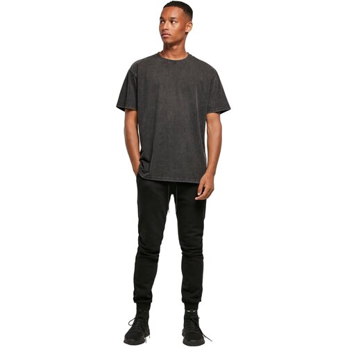 Build Your Brand Acid Washed Heavy Oversized Tee black 3XL