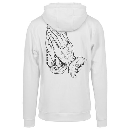 Mister Tee Pray Hands Hoody white XXL