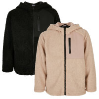 Urban Classics Kids Boys Hooded Sherpa Zip Jacket