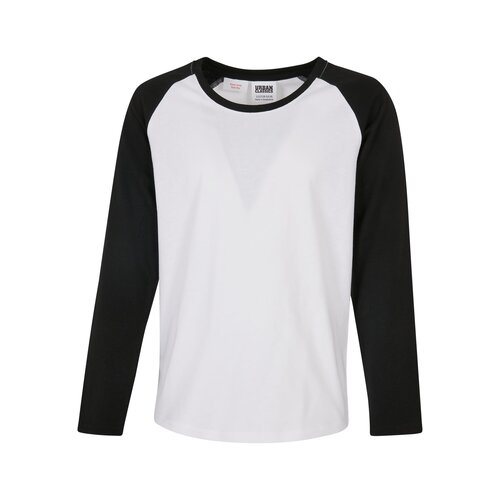 Urban Classics Kids Girls Contrast Raglan Longsleeve white/black 110/116