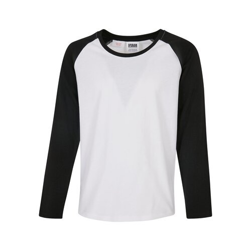 Urban Classics Kids Girls Contrast Raglan Longsleeve 2-Pack white/pink+white/black 134/140