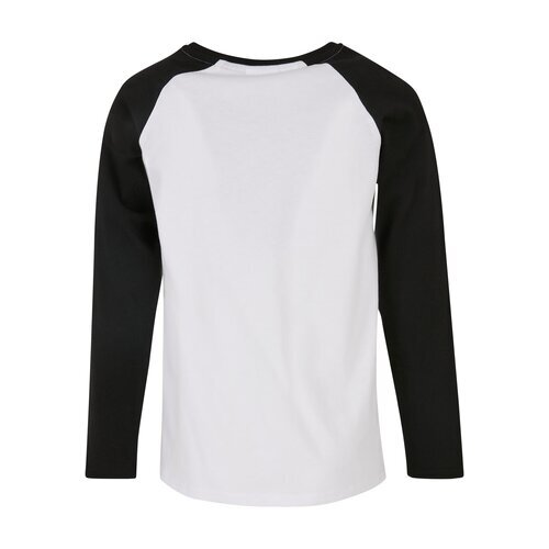 Urban Classics Kids Girls Contrast Raglan Longsleeve 2-Pack white/pink+white/black 134/140