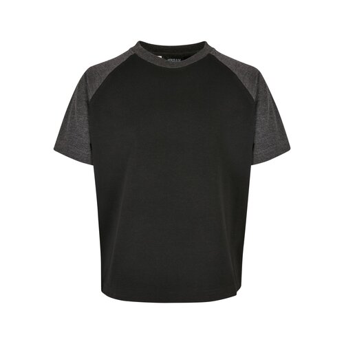 Urban Classics Kids Boys Raglan Contrast Tee black/charcoal 146/152