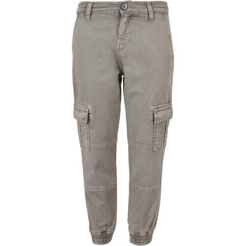 Urban Classics Kids Boys Washed Cargo Twill Jogging Pants grey 110/116