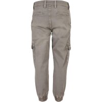 Urban Classics Kids Boys Washed Cargo Twill Jogging Pants grey 110/116