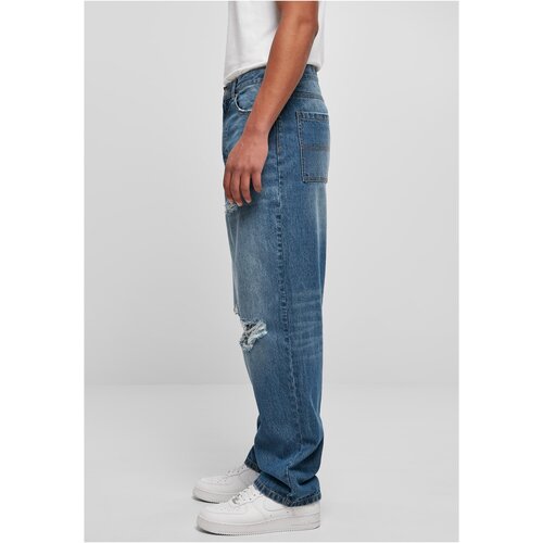 Urban Classics Distressed 90?s Jeans mid deepblue destroyed washed 30