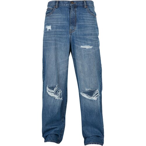 Urban Classics Distressed 90?s Jeans mid deepblue destroyed washed 38