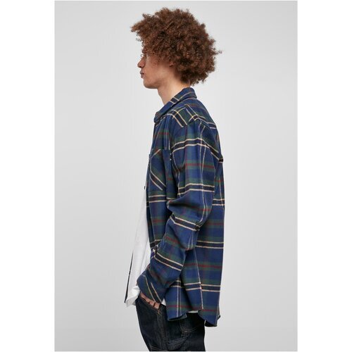 Urban Classics Checked Mountain Shirt darkblue/bottlegreen M