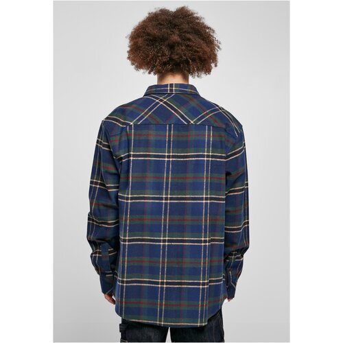 Urban Classics Checked Mountain Shirt darkblue/bottlegreen M