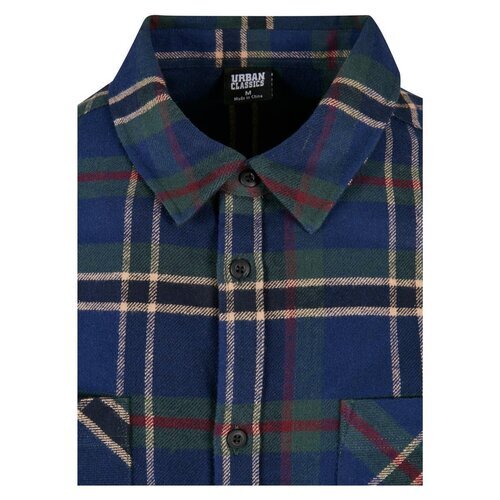 Urban Classics Checked Mountain Shirt darkblue/bottlegreen M