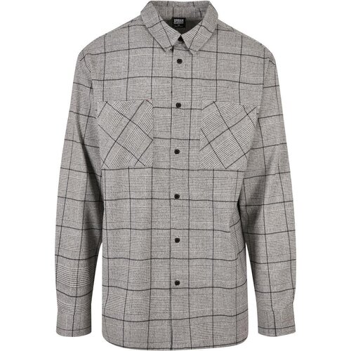 Urban Classics Long Oversized Checked Greyish Shirt