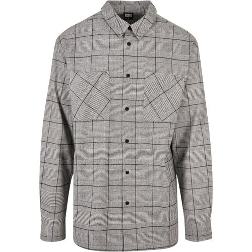 Urban Classics Long Oversized Checked Greyish Shirt grey/black L