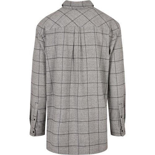 Urban Classics Long Oversized Checked Greyish Shirt grey/black L