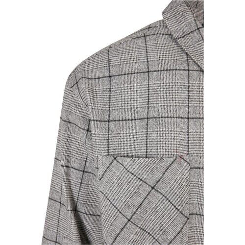 Urban Classics Long Oversized Checked Greyish Shirt grey/black L