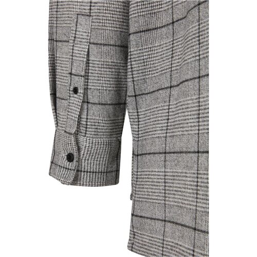 Urban Classics Long Oversized Checked Greyish Shirt grey/black L