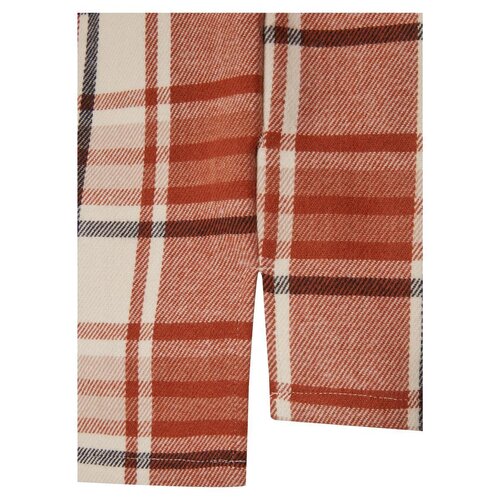 Urban Classics Long Oversized Checked Leaves Shirt softseagrass/red L