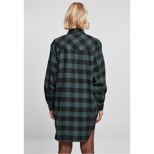 Urban Classics Ladies Oversized Check Flannel Shirt Dress jasper/black XS