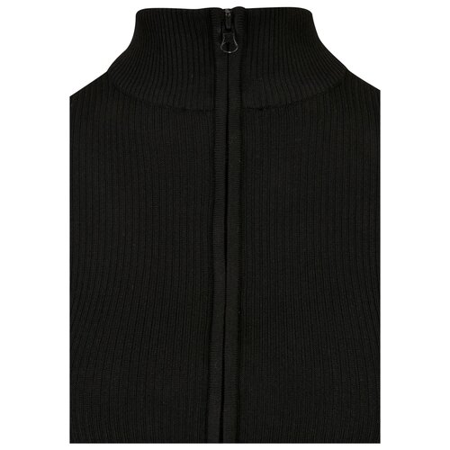 Urban Classics Ladies Cropped Rib Knit Zip Cardigan black 3XL