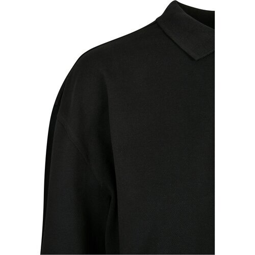 Urban Classics Ladies Short Oversized Polo Longsleeve black XS