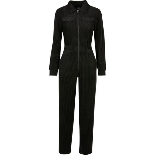 Urban Classics Ladies Velvet Rib Boiler Suit black 3XL