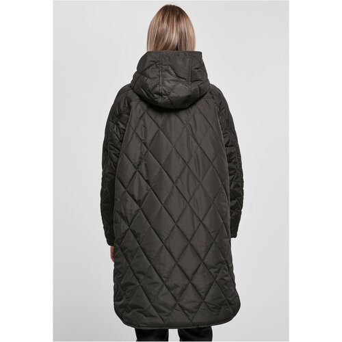 Urban Classics Ladies Oversized Diamond Quilted Hooded Coat black L