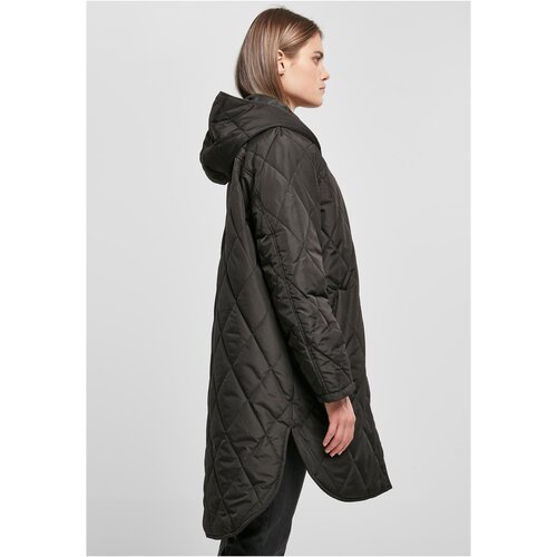 Urban Classics Ladies Oversized Diamond Quilted Hooded Coat black L