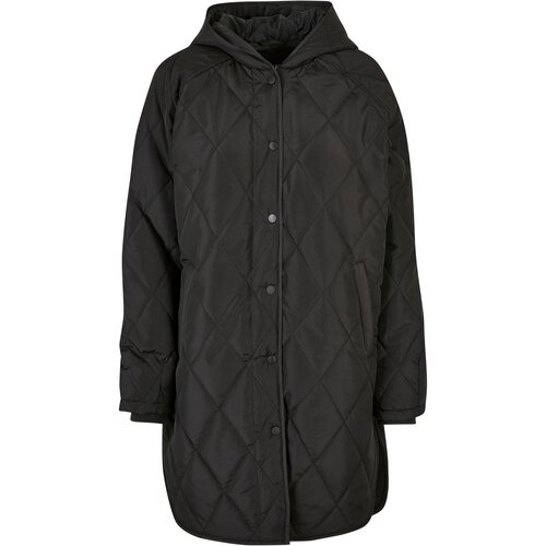 Urban Classics Ladies Oversized Diamond Quilted Hooded Coat black L