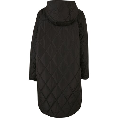 Urban Classics Ladies Oversized Diamond Quilted Hooded Coat black L