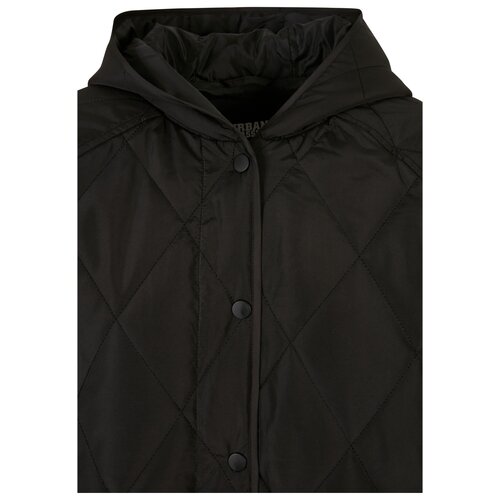 Urban Classics Ladies Oversized Diamond Quilted Hooded Coat black L