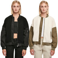 Urban Classics Ladies Oversized Sherpa Mixed Bomber Jacket