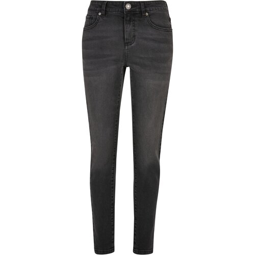 Urban Classics Ladies Mid Waist Skinny Jeans black washed 27