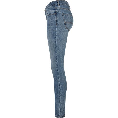 Urban Classics Ladies Mid Waist Skinny Jeans midstone washed 27