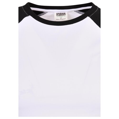 Urban Classics Ladies Organic Stretch Short Retro Baseball Tee white/black 3XL