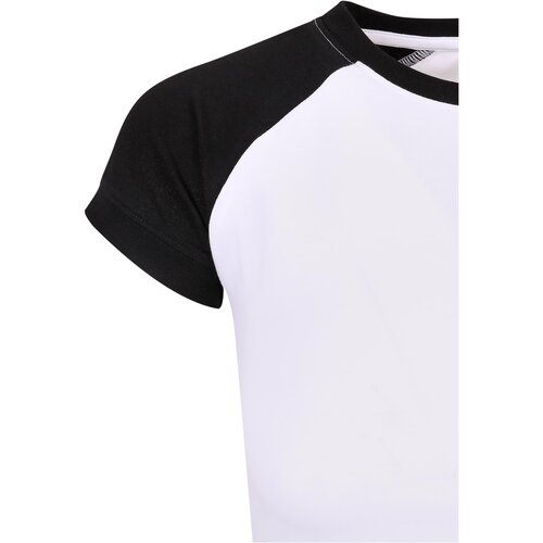 Urban Classics Ladies Organic Stretch Short Retro Baseball Tee white/black 3XL