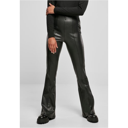 Urban Classics Ladies Synthetic Leather Flared Pants