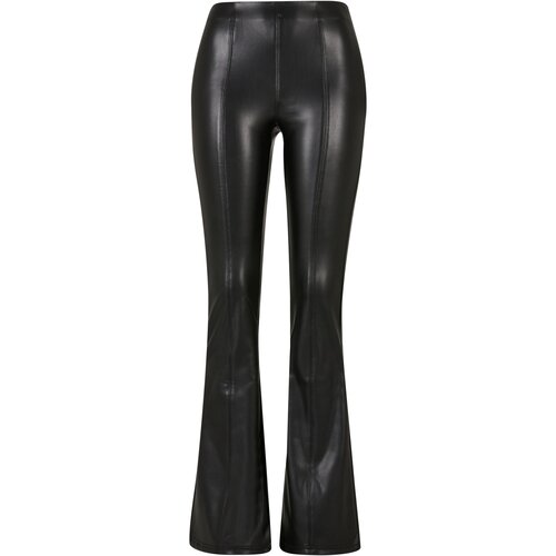 Urban Classics Ladies Synthetic Leather Flared Pants black 3XL