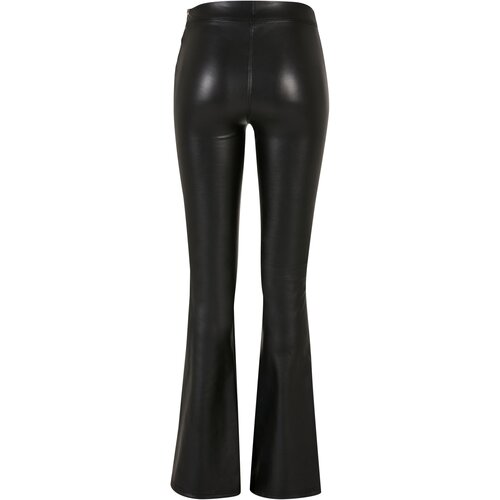 Urban Classics Ladies Synthetic Leather Flared Pants black 3XL
