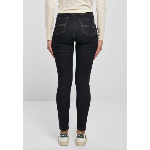 Urban Classics Ladies Organic High Waist Skinny Jeans darkblue raw 26